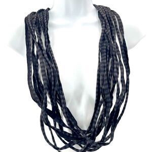 Dona Bela Shreds Shred Lite upcycled fabric necklace scarf boho jewelry NEW NWOT